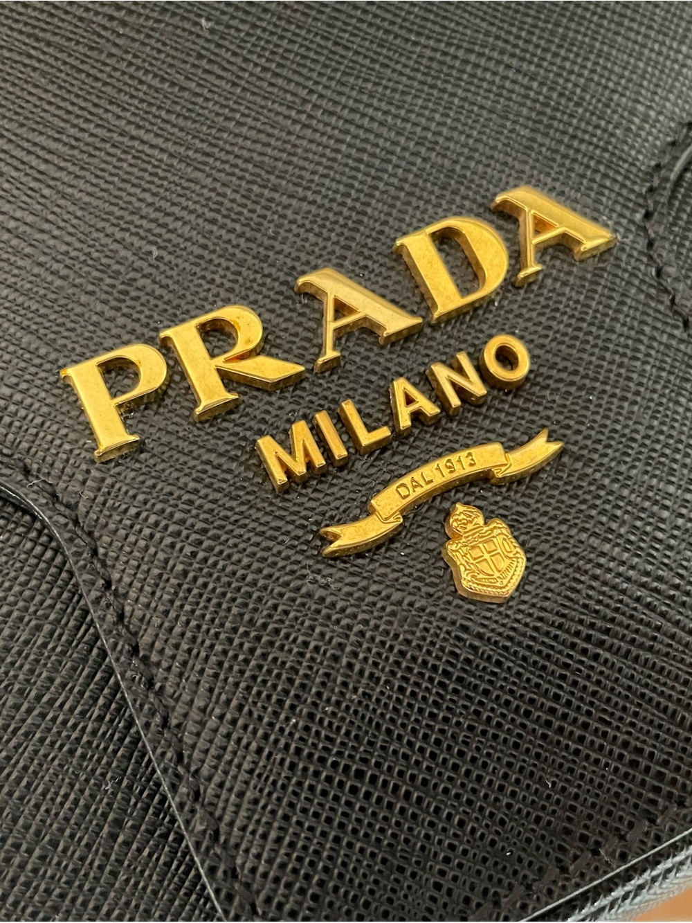 Prada Black Saffiano Leather Chain Shoulder Bag - Picture 7 of 13